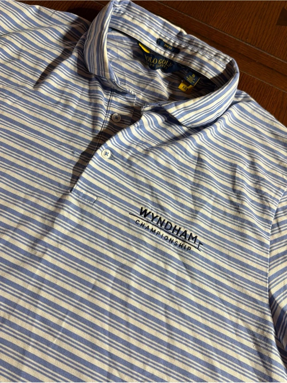 Polo Golf Ralph Lauren Men’sWyndham Championship Striped Polo Shirt - Blue/White